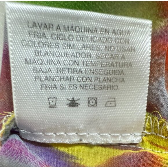 Sheer Gray Womens L Flowy Tank Blouse Vibrant Artful Apostrophe 70's Y2K - Picture 6 of 7